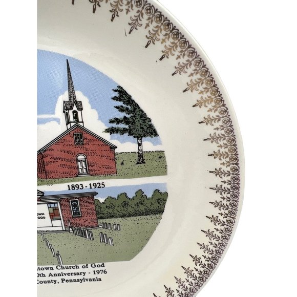 Collectible Plate Andersontown Church of God 150th Anniversary York County 1976 - Picture 3 of 5